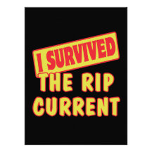 I SURVIVED THE RIP CURRENT PERSONALIZED INVITATIONS