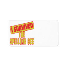 I SURVIVED THE SPELLING BEE ADDRESS LABEL