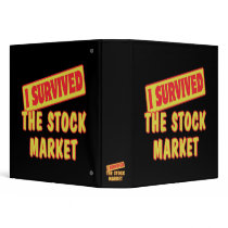 I SURVIVED THE STOCK MARKET 3 RING BINDERS