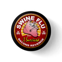 I Survived The Swine Flu - H1N1 buttons