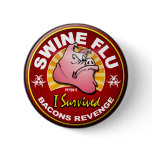 I Survived The Swine Flu - H1N1 buttons
