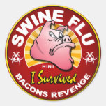 I Survived The Swine Flu - H1N1 Round Sticker