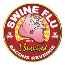 I Survived The Swine Flu - H1N1 stickers