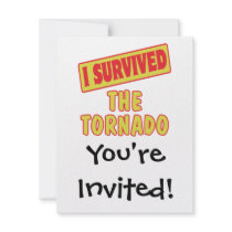 I SURVIVED THE TORNADO INVITES