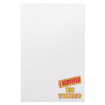 I SURVIVED THE WEEKEND STATIONERY DESIGN