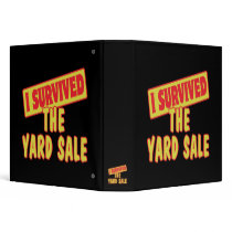 I SURVIVED THE YARD SALE 3 RING BINDER