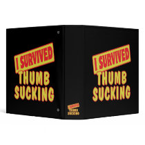 I SURVIVED THUMB SUCKING VINYL BINDER