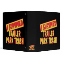 I SURVIVED TRAILER PARK TRASH VINYL BINDER