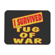 I SURVIVED TUG OF WAR RECTANGLE MAGNET