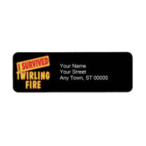 I SURVIVED TWIRLING FIRE RETURN ADDRESS LABEL
