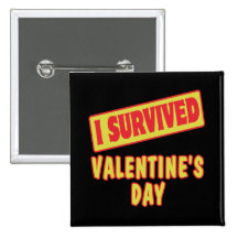 I SURVIVED VALENTINES DAY BUTTON