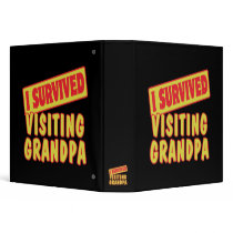 I SURVIVED VISITING GRANDPA 3 RING BINDERS