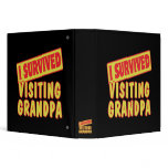 I SURVIVED VISITING GRANDPA 3 RING BINDERS