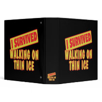 I SURVIVED WALKING ON THIN ICE 3 RING BINDERS