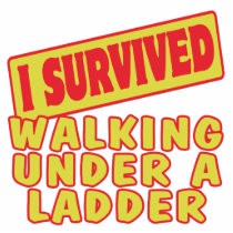 I SURVIVED WALKING UNDER A LADDER PHOTO CUT OUT