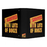 I SURVIVED WITH LOTS OF BOOZE binders