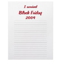 I survivied Black Friday 2009 shopping letterhead