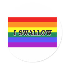 I Swallow Round Stickers