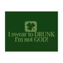 I Swear To Drunk I'm NOT God! Post Card