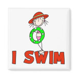 I Swim Girl Magnet