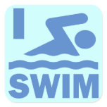 I Swim stickers