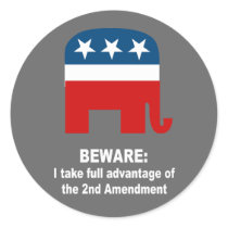 I take full advantage of the 2nd amendment sticker