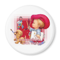 "I Teach Children With Autism" magnets