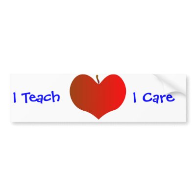 I Teach, I Care Bumper Sticker by Mrsphillips