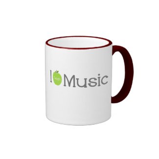 I Teach Music Green Apple Coffee Mug