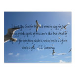 I Thank You God...E.E. Cummings Post Cards