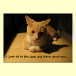 I Think About You Cat Card cards