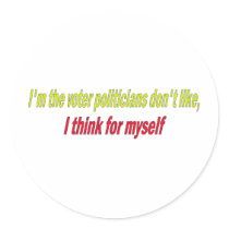 I think for myself stickers