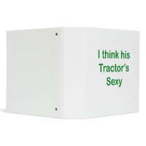 I think his tractor's sexy 3 ring binders