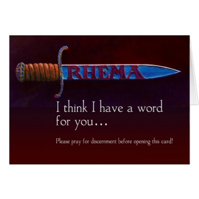 I Think I Have A Word For You Card by Chakham