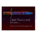 I Think I Have A Word For You cards