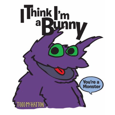 I Think I'm A Bunny - kids ringer t-shirt by ToddMcHatton