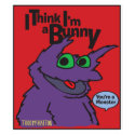 I Think I'm A Bunny - red box t-shirt