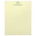 I Think, Thefore I Am Completely Confused letterhead