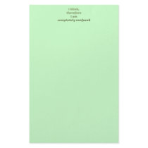 I Think, Thefore I Am Completely Confused Stationery Design
