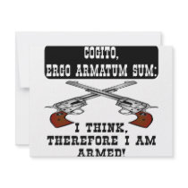 I Think Therefore I Am Armed invitations by Mustang_Lady I Think Therefore I Am Armed invitations