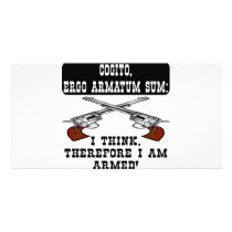 I Think Therefore I Am Armed Picture Card