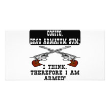 I Think Therefore I Am Armed Picture Card