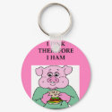 i think therefore i am ham joke keychains by jimhartley i think therefore i am ham joke keychains