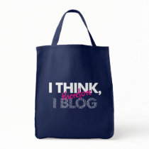 I Think, Therefore I Blog bag by BluePlanet I Think, Therefore I Blog bag