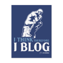 I Think, Therefore I Blog postcards