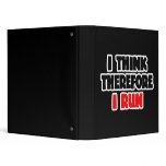 I Think Therefore I Run Vinyl Binder