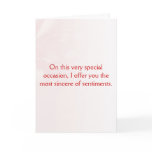 I thought I'd let this card do all the work