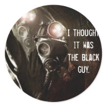 I thought it was the black guy. stickers