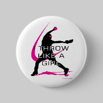 I Throw like a Girl Pink Softball buttons