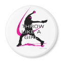 I Throw like a Girl Pink Softball magnets by DT_Studios I Throw like a Girl Pink Softball magnets
